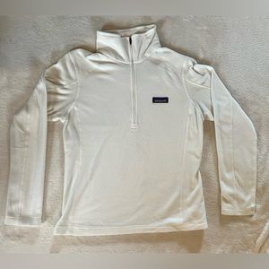 Patagonia Quarter Zip White Pullover Fleece. Size Small